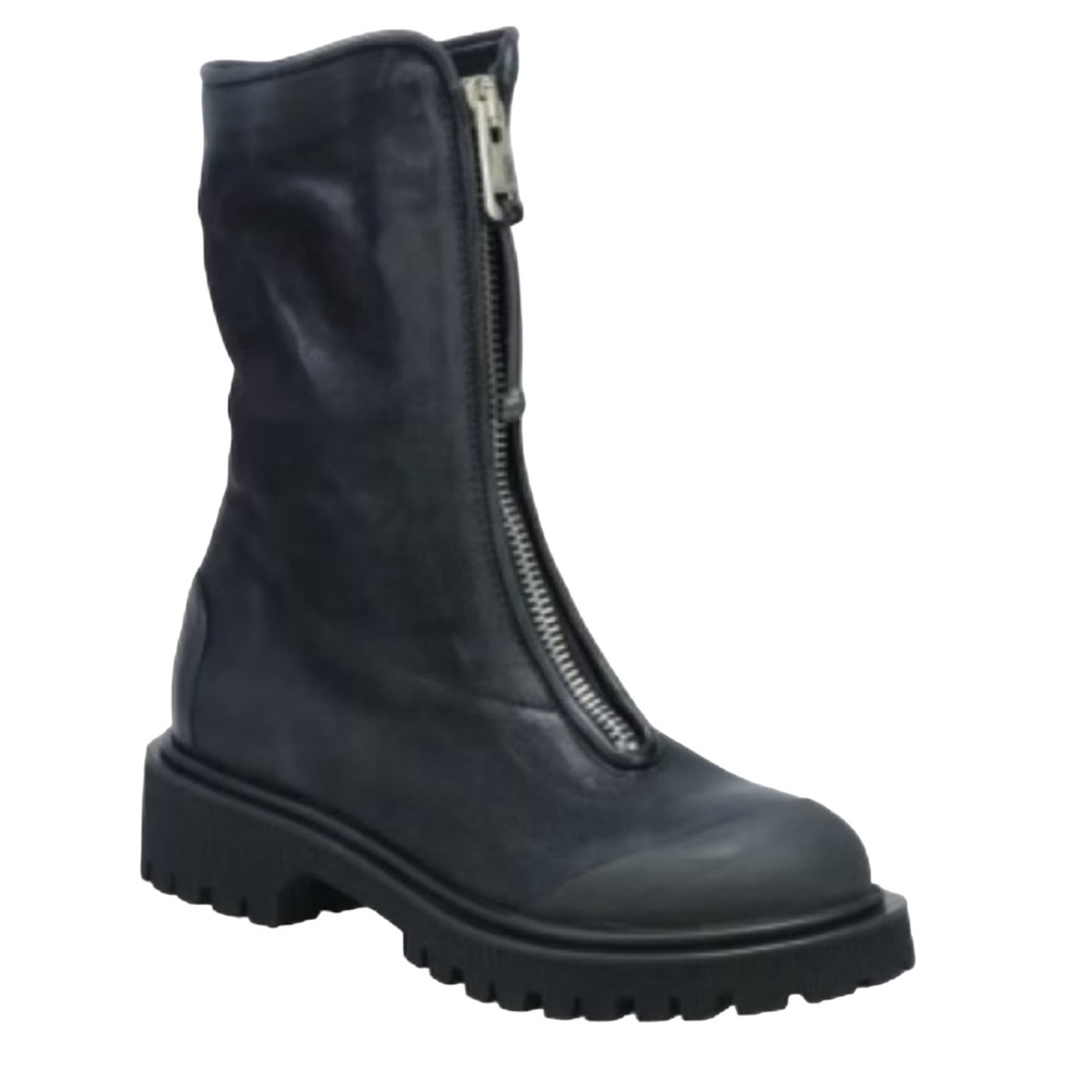 A.S.98 Tobie Lug Sole Combat Boot Black Leather Women’s Size 9.5